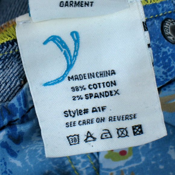 Yank Jeans Wide Leg Bootcut Medium Wash 29 x 30 Studded Stretch Sz 28 (tag) - Picture 9 of 12